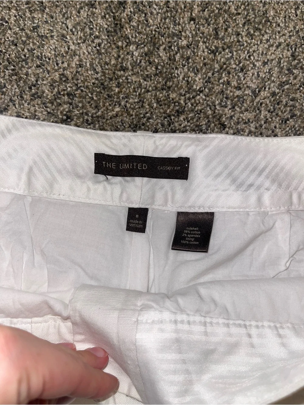 The Limited White Cropped Pants